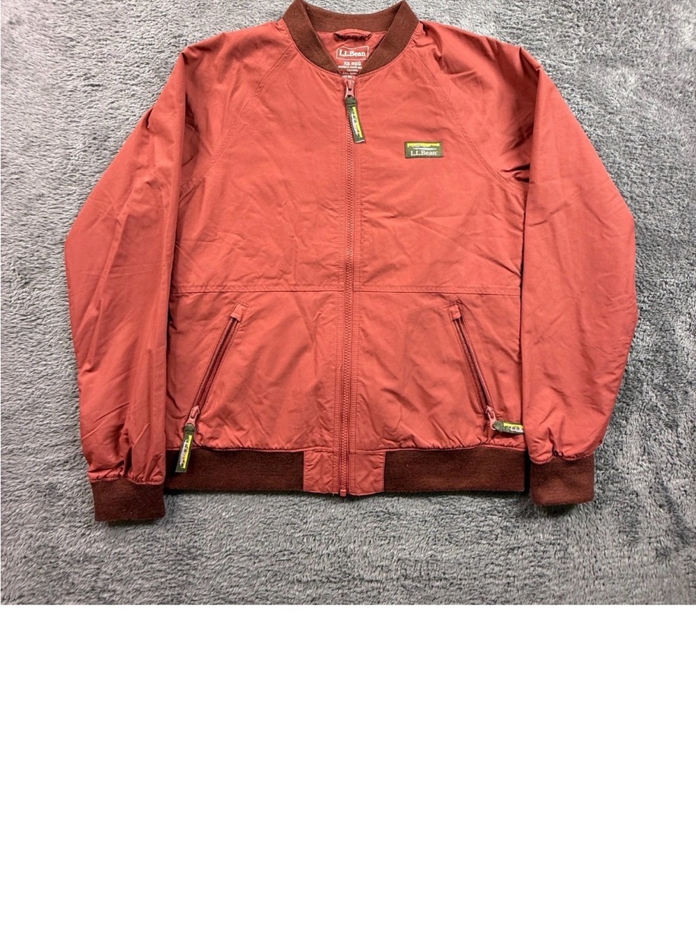 Quality Rare LLBean XS Womens Lightweight Nylon Coral Full Zip EUC Bomber Jacket